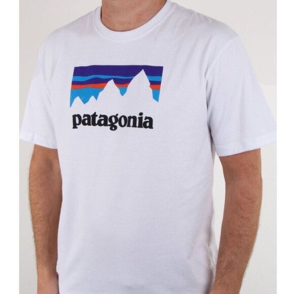 Patagonia white Capilene Baselayer Cool Daily Graphic Logo T-Shirt men’s M - Picture 2 of 6